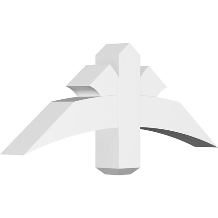 Ekena Millwork Davenport Architectural Grade PVC Gable Bracket, 36"W x 13 1/2"H x 4"D x 4"F, 9/12 Pitch GBP036X14X0404DAV00